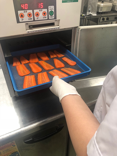 The process of drying ingredients